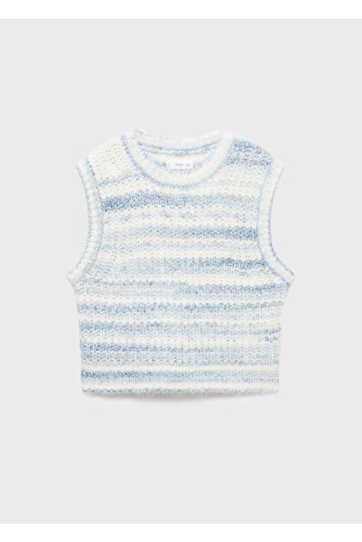 MANGO Kids Çizgili örgü süveter