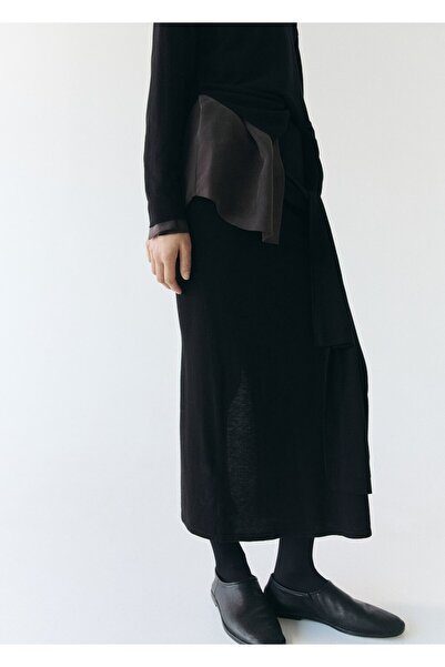 MANGO Woman Düğüm detaylı triko etek