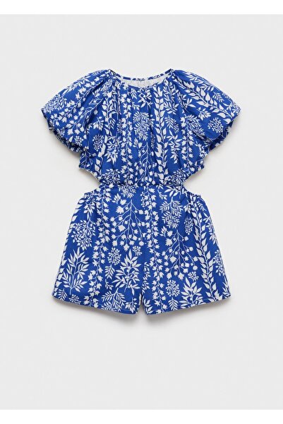 MANGO Kids Patterned Cotton Jumpsuit