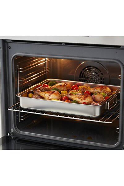 SyaMAG Tava cu gratar din inox, pentru cuptor, 40x32x7 cm