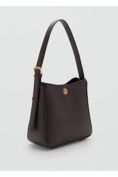 MANGO Woman Orta boy metal detaylı bucket çanta