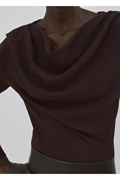 MANGO Woman Asimetrik yaka bluz