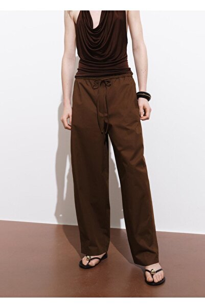 MANGO Woman Paper bag pamuklu pantolon