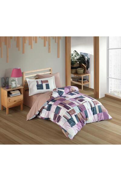 Hobby Dream Claret Red Single Poplin Duvet Cover Set