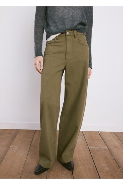 MANGO Woman Orta belli balon jean pantolon