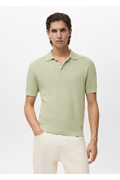 MANGO Man Fitilli örgü polo gömlek