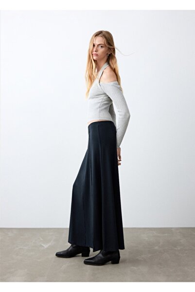 Mango Teen Dikişli uzun triko etek