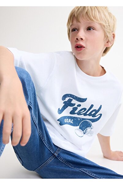 MANGO Kids Kısa kollu desenli tişört