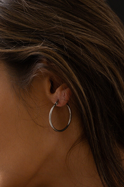 ByFlorya Jewelry أقراط دائرية من الفولاذ لا تفقد لونها، أقراط دائرية رفيعة قط...