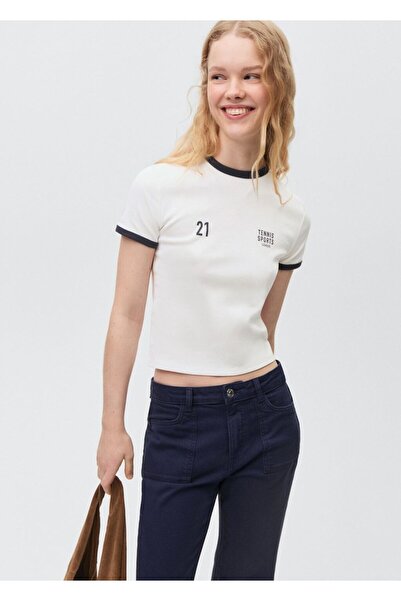 Mango Teen İspanyol paça jean pantolon