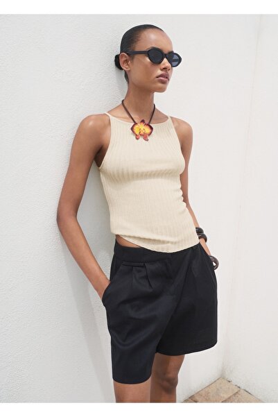 MANGO Woman İnce fitilli örgü üst