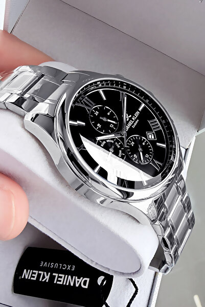 Daniel Klein Exclusive Orijinal Erkek Kol Saati Su Geçirmez Gümüş Renk Çelik ...