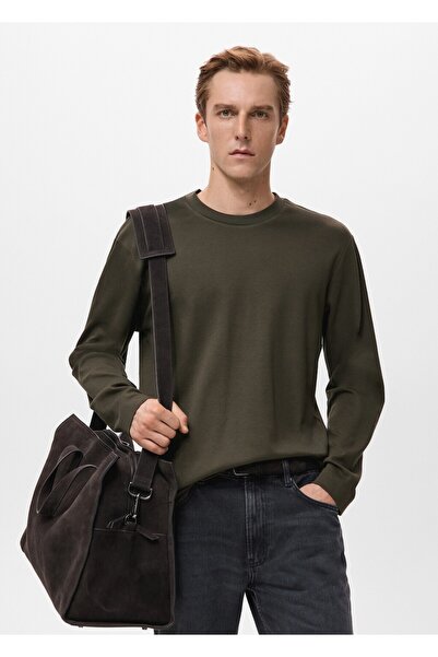 MANGO Man Uzun kollu regular fit tişört