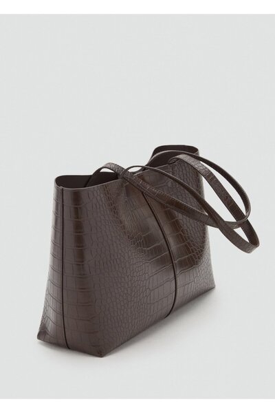 MANGO Woman Çift saplı shopper çanta