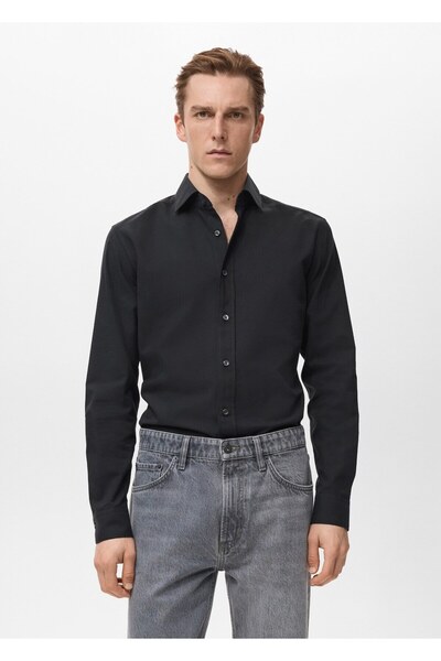 MANGO Man %100 pamuklu slim fit gömlek