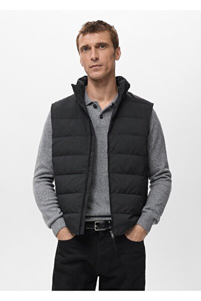 MANGO Man Kuş tüyü dolgulu kapitone yelek