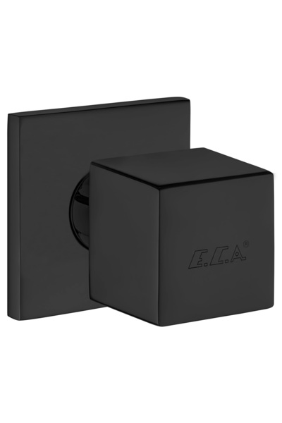 Eca Caro Kare Ankastre Ara Kesme Valfi 1/2 Mat Siyah Renkli 102151022C1