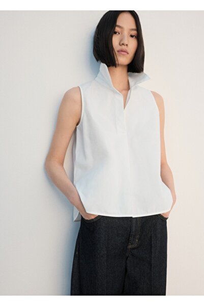 MANGO Woman Kolsuz pamuklu gömlek