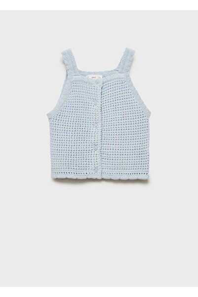 MANGO Kids Gestrickte Bluse mit Knöpfen