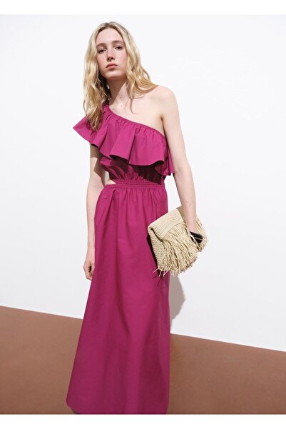 MANGO Woman Cut out detaylı asimetrik elbise