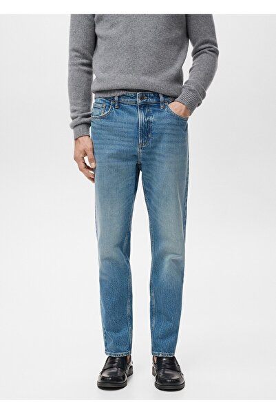 MANGO Man Ben cropped tapered fit jean pantolon
