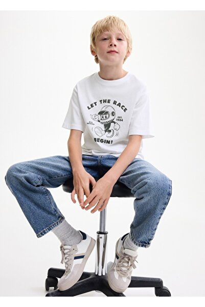 MANGO Kids Kısa kollu desenli tişört