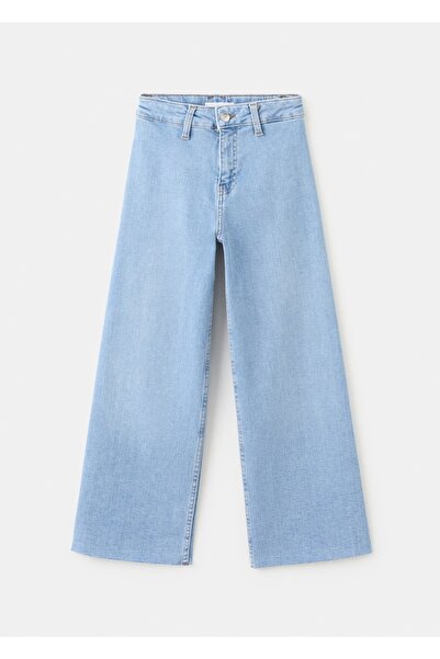 MANGO Kids Yıpranmış paçalı wideleg jean