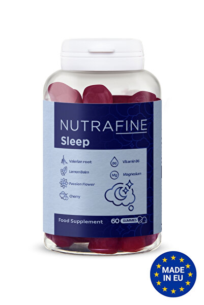 Nutrafine Sleep Gummy, Uyku Döngüsüne Yardımcı Gummies, Doğal Uyku Desteği, V...