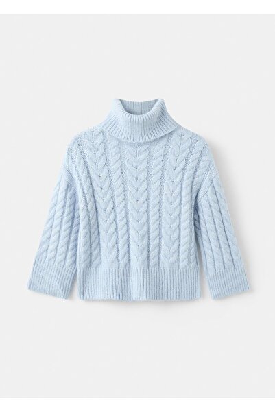 MANGO Kids Boğazlı örgü kazak