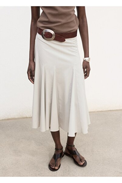 MANGO Woman Pileli midi etek