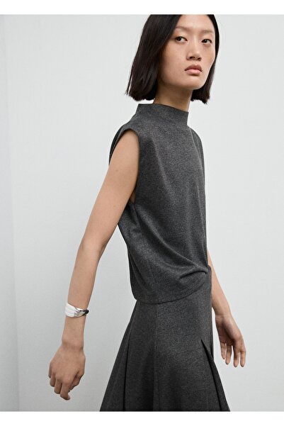 MANGO Woman Yüksek yakalı bluz