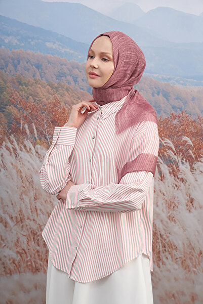 ARMANDA İpekli Eskitme Şal - Bordo