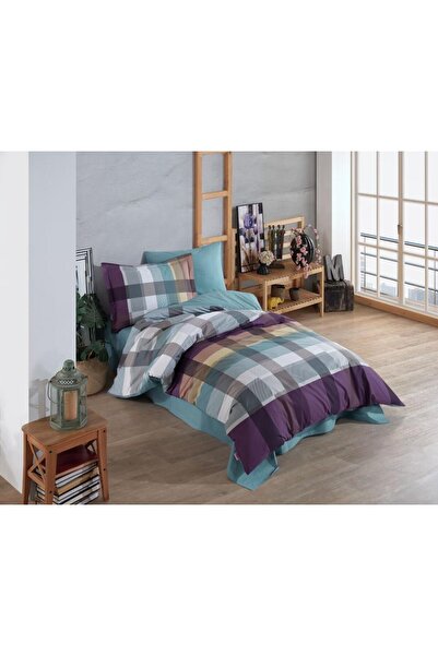 Hobby Односпальний постільний комплект з попліну Virginia бордовий