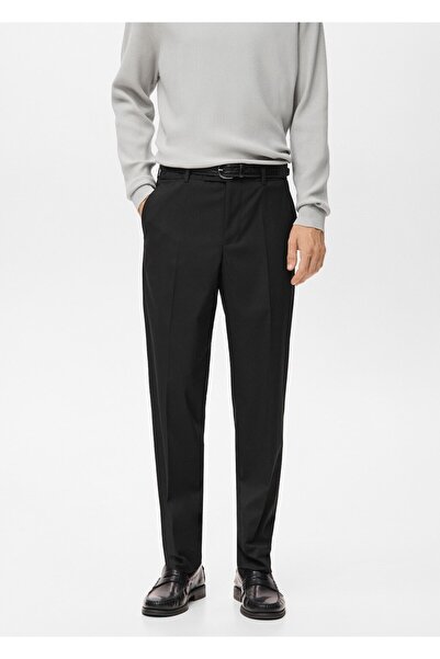 MANGO Man Pantaloni din stofa cu croiala dreapta