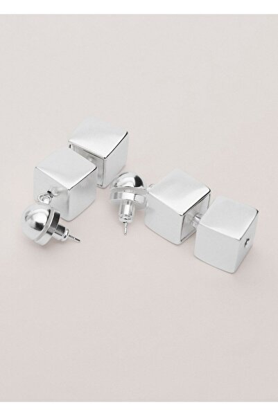 MANGO Woman Metal küp sarkıt küpeler