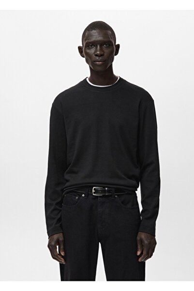 MANGO Man Uzun kollu regular fit tişört