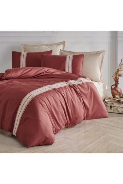 Clasy Постільна білизна Borderline Double Ranforce Olerin V2 Kiremit