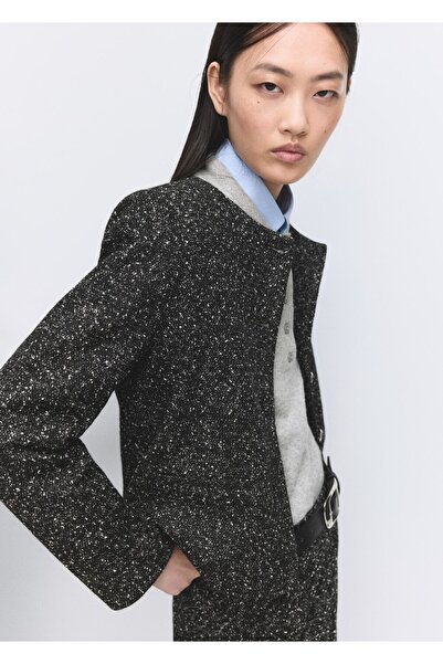 MANGO Woman Kırçıllı pamuklu ceket