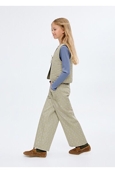 MANGO Kids Çiçek desenli yelek