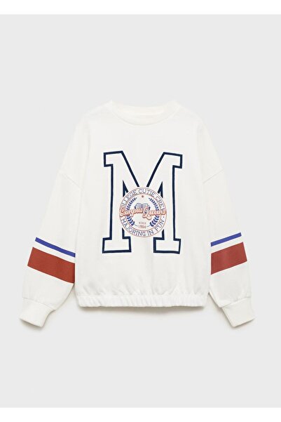 MANGO Kids Desenli pamuklu sweatshirt