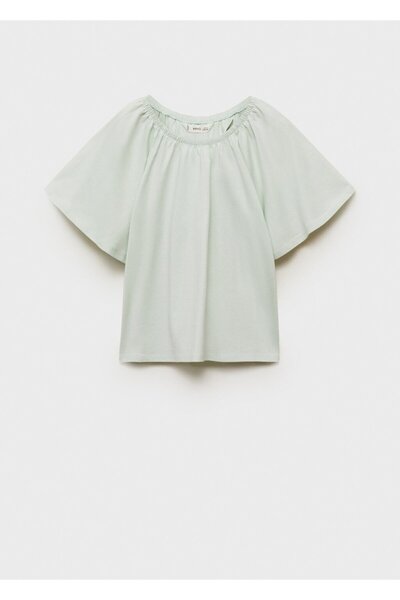 MANGO Kids Μπλουζάκι με σταυρωτό κόψιμο στο πίσω μέρος