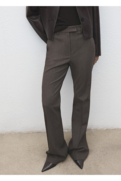 MANGO Woman Orta belli wideleg pantolon