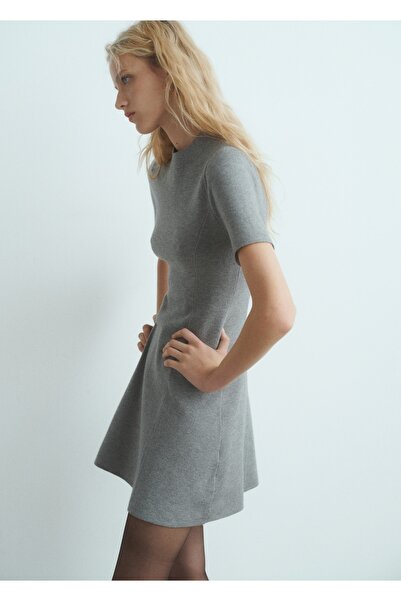 MANGO Woman İnce triko evaze elbise