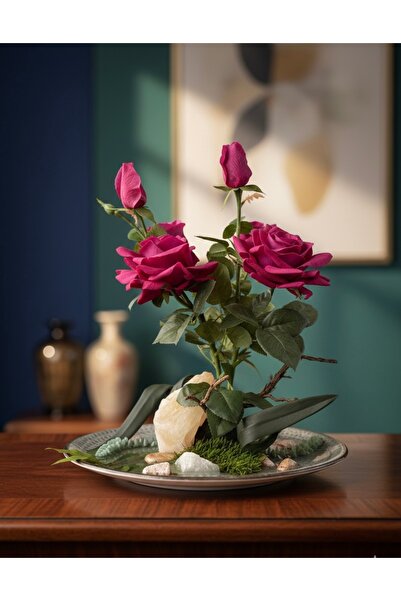 Flower Premium Yapay Gül Aranjmanı – Doğal Görünümlü Dekoratif Masa Üstü Tasarım