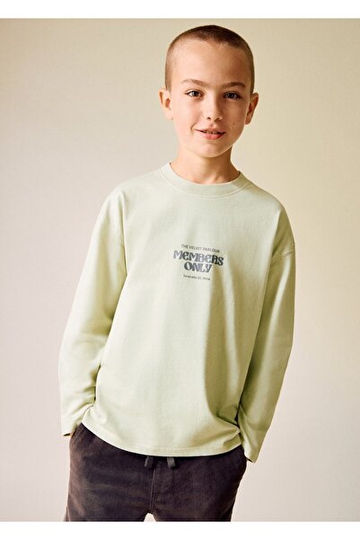 MANGO Kids Tricou din bumbac cu model barca