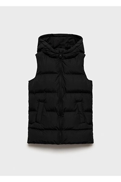 MANGO Kids Kapüşonlu kapitone yelek