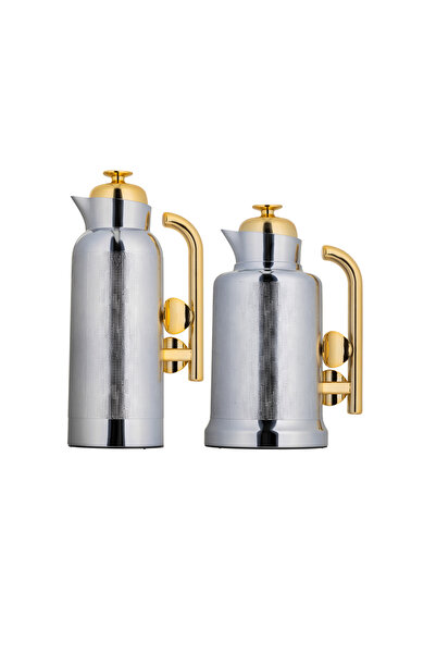 ALSAIF ترمس ساندرا للقهوة والشاي، قطعتين، مقاوم للتسرب ويحافظ على المشروبات س...