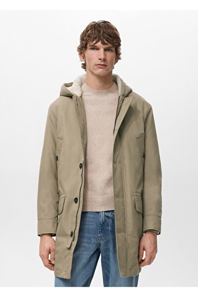 MANGO Man Su itici kapüşonlu kapitone parka