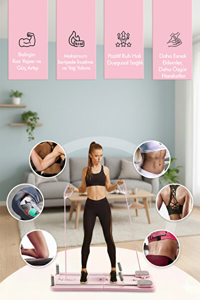 RELAXUS Pilates Reformer, Ev Tipi Pilates İstasyonu (Pilates Çorabı Hediye)