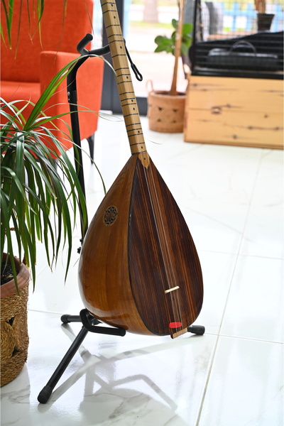 Ay Kısa sap öğrenci bağlaması +kılıf +tezene (ceviz-kelebek-akçaağaç)